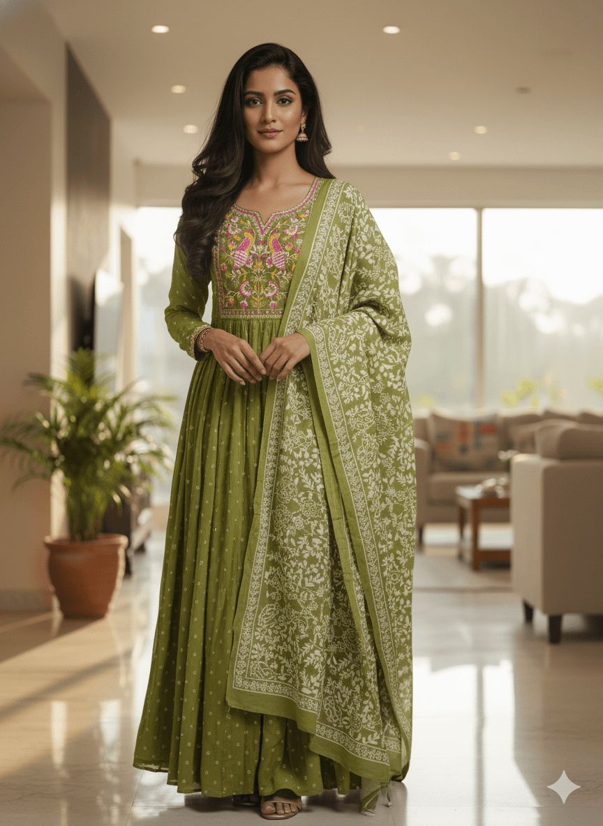 Anarkali Suit with Dupatta